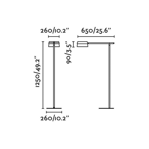 Faro Loop - LED vloerlamp zwart, hout
