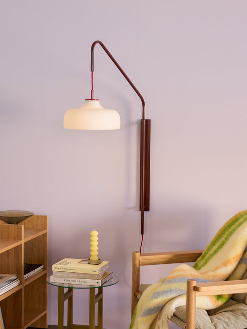 Hübsch wandlamp Current - glas/ijzer - 71x30xh111cm
