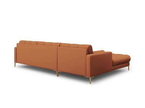 Cosmopolitan Design linker hoekbank Bali 5-zits, structurele stof, baksteen - 185x293x75cm