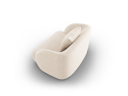 Cosmopolitan Design Fauteuil Tulum chenille, lichtbeige - 90x103x70cm