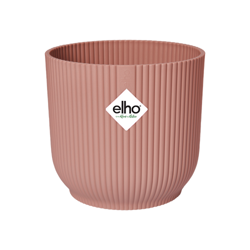 elho vibes fold rond 47 delicaat roze | Bloempot | Modern decoratief ribpatroon