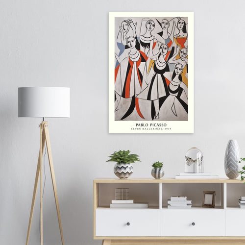 Artfulprints Poster met Lijst Pablo Picasso - Seven ballerinas   - 30x40 cm - Meerkleurig