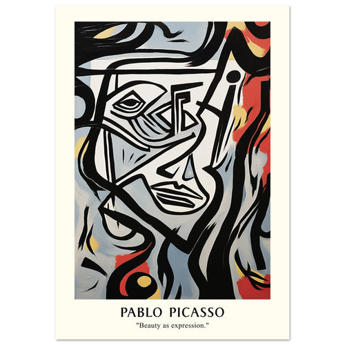 Artfulprints  Pablo Picasso - Beauty as expression   poster A4 21x29.7 cm - vtwonen shop
