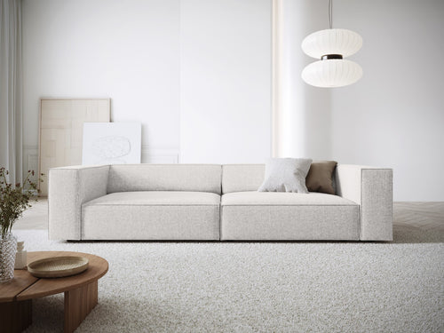 Cosmopolitan Design Bank Arendal 4-zits, chenille, lichtgrijs - 102x244x70cm
