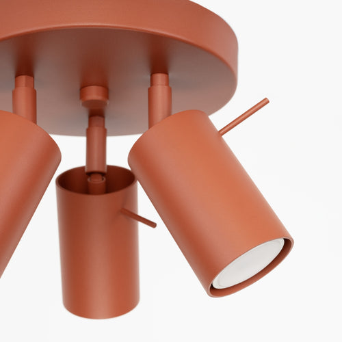 Sollux Lighting Plafondlamp RING 3P rood ochra - 19,5x19,5x18,5cm