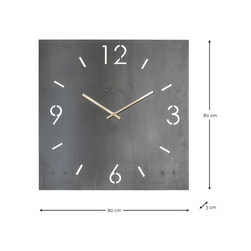 Spinder Design klok Time 80 X 80 - Zwart - vtwonen shop