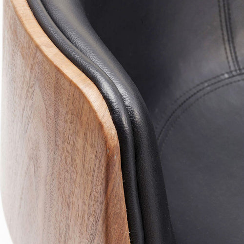 Kare Design Draaibare Bureaustoel Club Walnoot