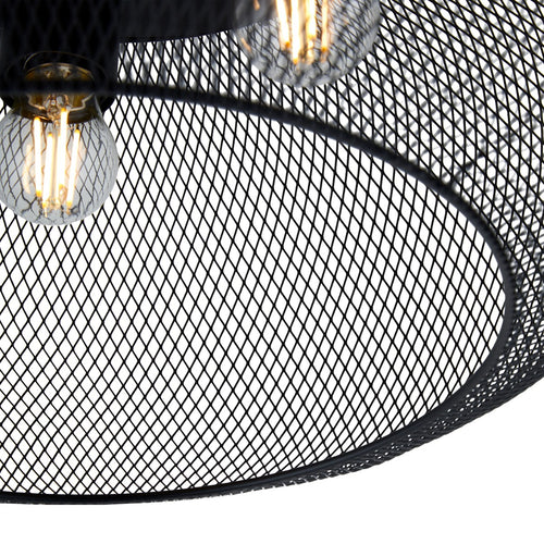 Lighto | Moderne plafonnière zwart 3-lichts | Senna