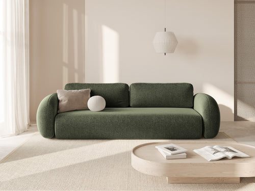 Cosmopolitan Design Slaapbank met opbergdoos Tonale 3-zits, chenille groente - 105x262x88cm