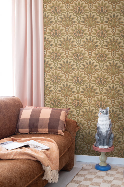 ESTAhome behang oosters barok motief bruin - 50 x 900 cm - 131036 - vtwonen shop