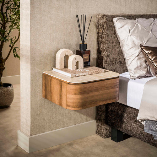 Giga Living Nachtkastje Cassetto - Travertin Keramiek - 45x40x20cm