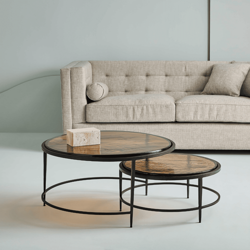 Signature - IGLOO Nestbare salontafel - Zwart - 86x86x46 cm