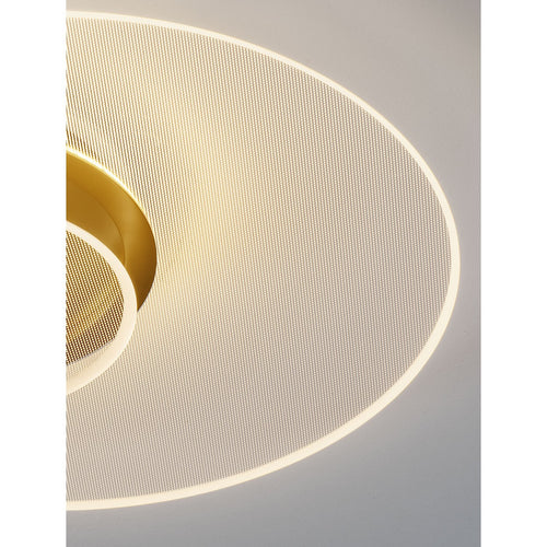 Nova Luce COPO Geïntegreerde LED-plafondlamp, halfverzonken, messing goud, Triac dimbaar, 29W, 19L05m, 3000K