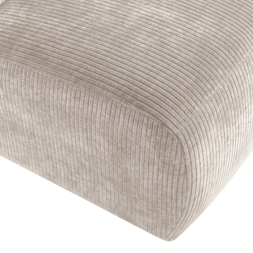 WOOOD 1-zits bank Mojo Base - Ribstof - Ecru - 74x84x97