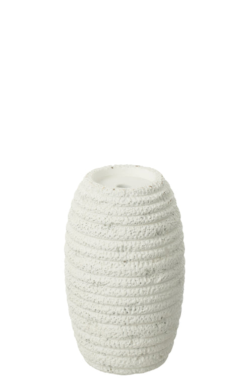 J-Line kandelaar Creta - cement - wit - small