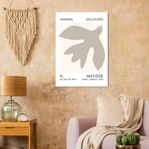 Artfulprints Poster Matisse – Floating forms grey   - 70x100 cm - Grijs