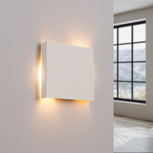 Sollux Lighting Wandlamp VANTA wit - 15x2,4x15cm