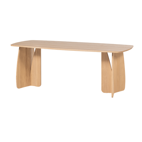 WOOOD eettafel Veere - Massief Eikenhout - Naturel - 200 x 100