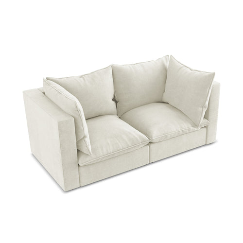 LaMiaSofa Tweezits modulaire bank Ravenna - textuurstof - beige - 180x90x77