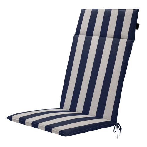 Madison tuintstoelkussen hoge rug Amora - blauw - 120x50x4cm - set van 4