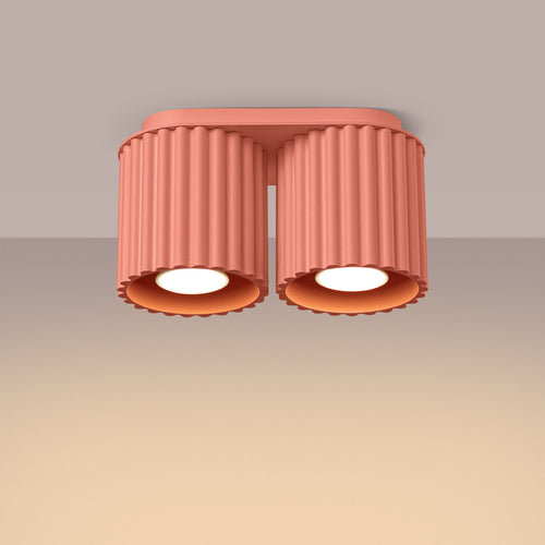 Sollux Lighting Plafondlamp AURA 2 perzik GU10 - 21x10x12cm