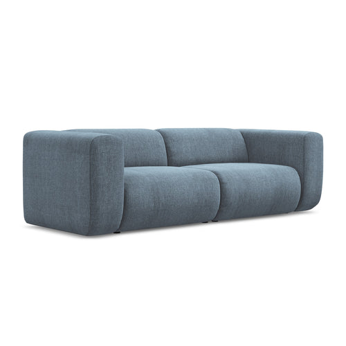 LaMiaSofa 3-zits bank Bari - chenille stof - jeans - 228x89x70