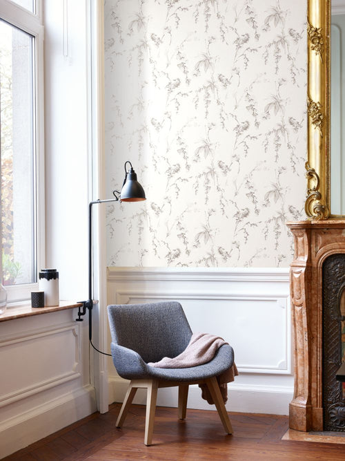 Masureel behang bloemen beige - 53 cm x 10.05 m - 631952 - vtwonen shop