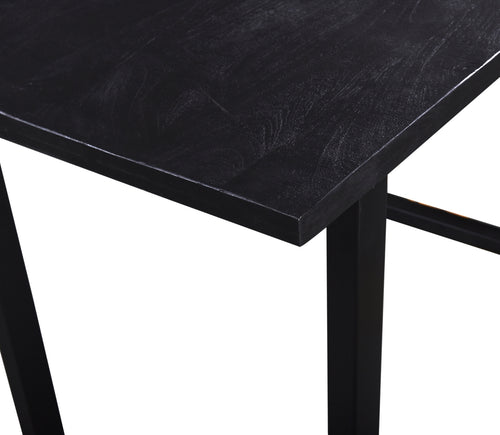 Giga Meubel Bartafel Martin - Zwart Mangohout - 140x70x90cm