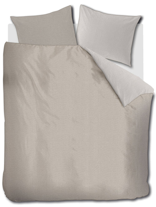 Rivièra Maison Dekbedovertrek Emery - 200 x 200/220 cm - Taupe