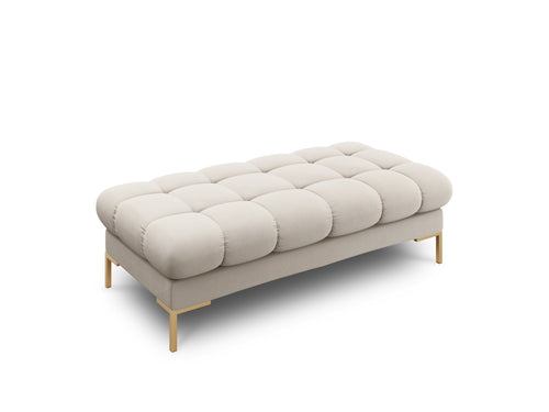 Cosmopolitan Design Bank Bali 2-zits, structurele stof, beige - 62x133x40cm