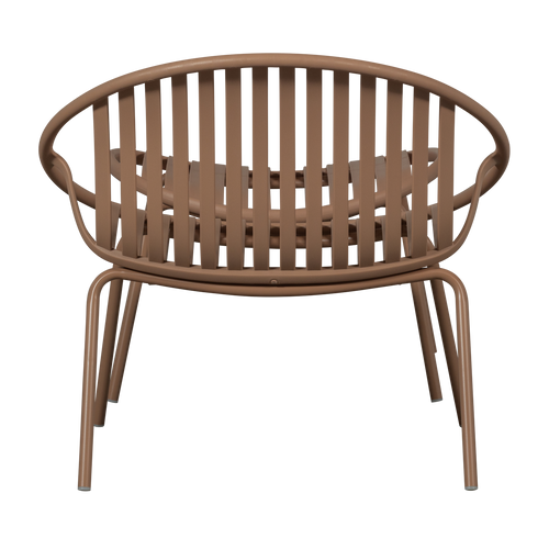 WOOOD tuinstoel met hocker Bruce - Metaal - Zalm Roze - 73x81x72 cm - vtwonen shop