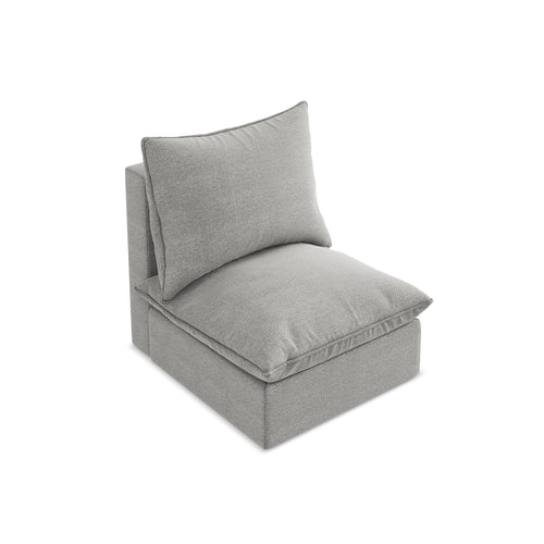 LaMiaSofa Bankmodule midden Ravenna - bouclé - lichtgrijs - 75x90x77