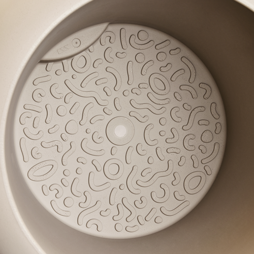 Elho Amber Roll Low Beige - Ø43cm - vtwonen shop