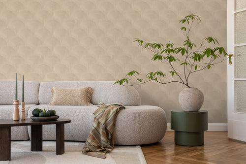 ESTAhome behang 3D-motief donker beige - 50 x 900 cm - 131102 - vtwonen shop