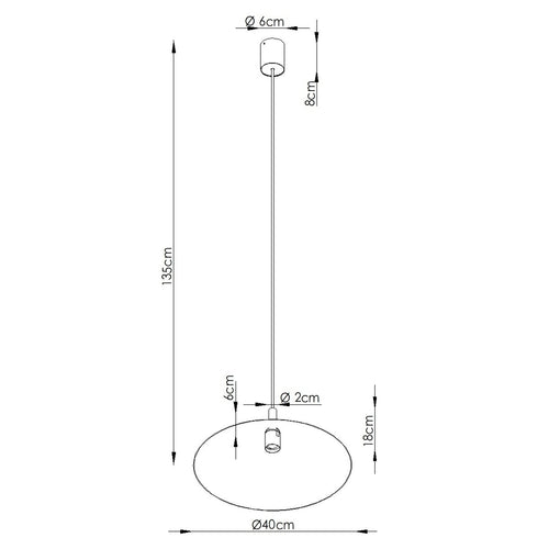 Sollux Lighting Hanglamp NOX 40 goud - 40x40x135cm