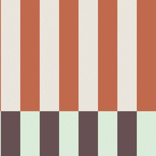MADE Vliesbehang - Terri Mint & Orange