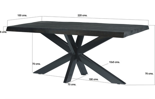 Livingfurn eetkamertafel Norris Tree - 220cm - mangohout - vtwonen shop