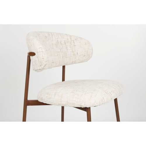 Housecraft Living Claes Barkrukken rugleuning 65 cm Gebroken Wit - Set van 2