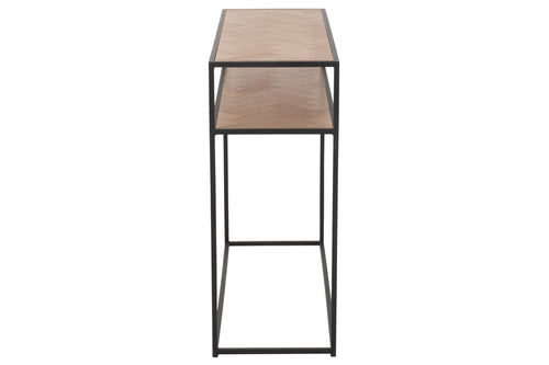 J-Line console Zigzag - hout/metaal - naturel/zwart
