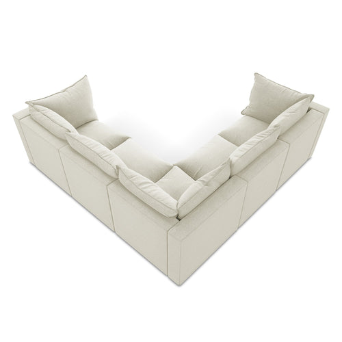 LaMiaSofa Modulaire hoekbank Ravenna - bouclé - zand - 255x255x77