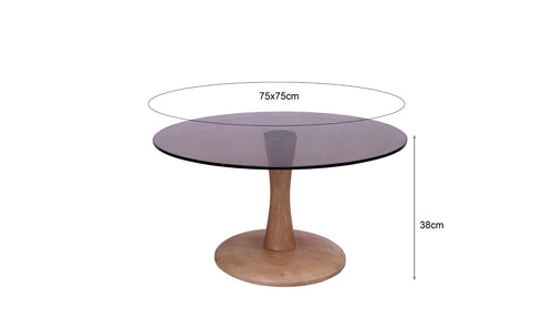 Brix bijzettafel Faye - bruin - 75x75x30