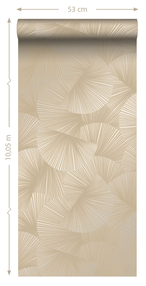 Origin Wallcoverings behang grafisch 3D motief beige bruin - 0.53 x 10.05 m - 348042 - vtwonen shop