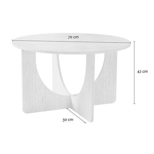 Calicosy - MARTA Salontafel - Travertijn - 70x70x42 cm