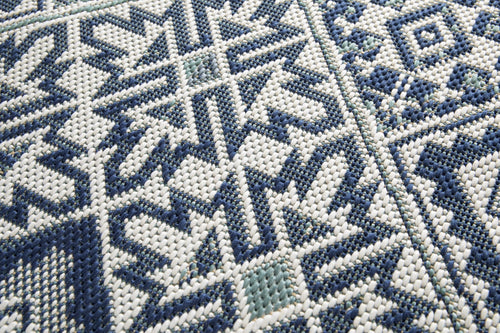AFK Living vloerkleed Nazare - voor binnen en buiten - blauw - 160 x 230 cm