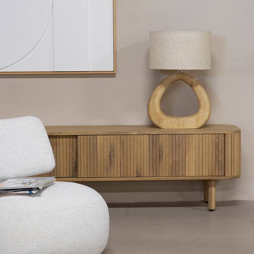 Giga Meubel Tafellamp Elize - Organisch - Naturel - 60cm - vtwonen shop