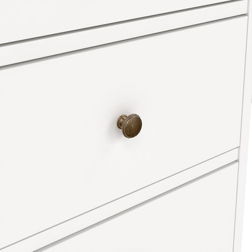 CALICOSY - Bureau met 3 lades SOFIA - Wit - 73,9x130x61,6 cm