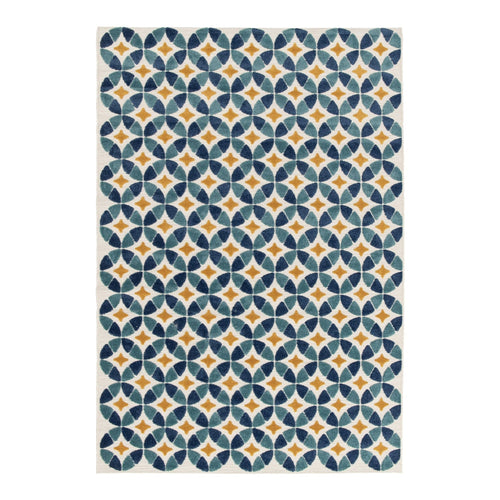 AFK Living vloerkleed Lisbonne - voor binnen en buiten - blauw - 160 x 230 cm
