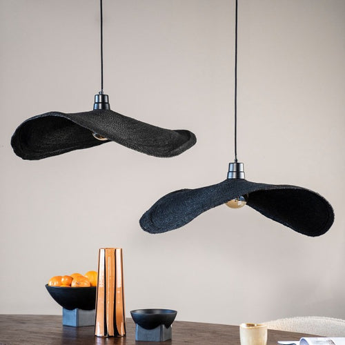 FurniLux Hanglamp Sola large - Zwart - 94x94x7 - 94x94x10cm