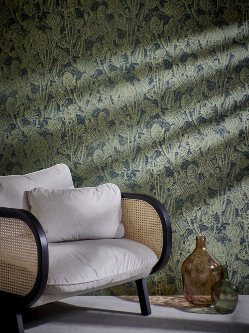 Masureel behang natuurmotief groen - 53 cm x 10.05 m - 630579