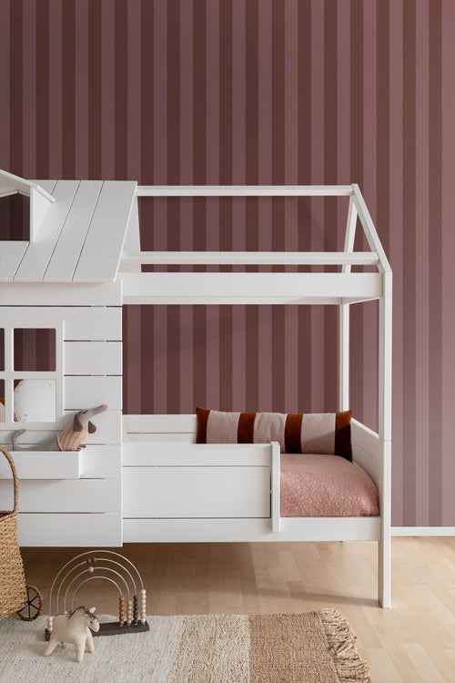 ESTAhome behang strepen donker paars en mauve paars - 50 x 900 cm - 131977
